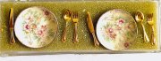 Dollhouse Dishes and Silverware- Two Settings
