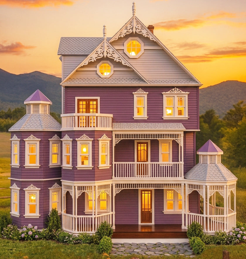 Wood Dollhouses & Dollhouse Kits-DIY
