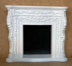 White Miniature Fireplace 3695 W