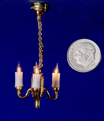 3-Arm Colonial Chandelier
