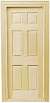 6-Panel Traditional Interior Dollhouse Door