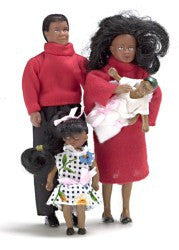 African American Dollhouse Family-Dolls