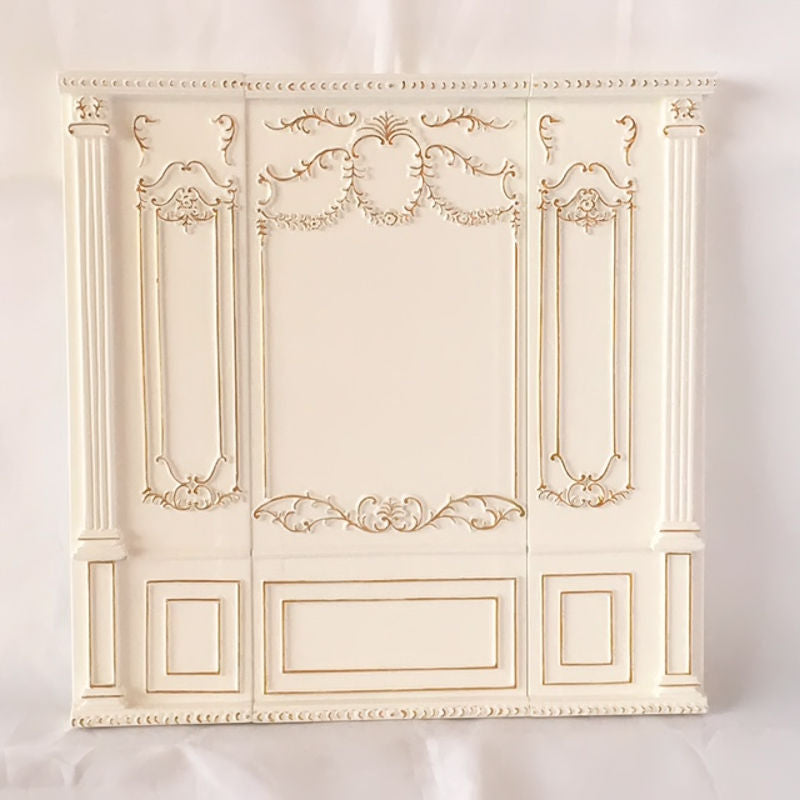 Fancy White Wall Unit-3 Piece