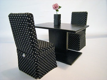 Black-on-Black Dining Set