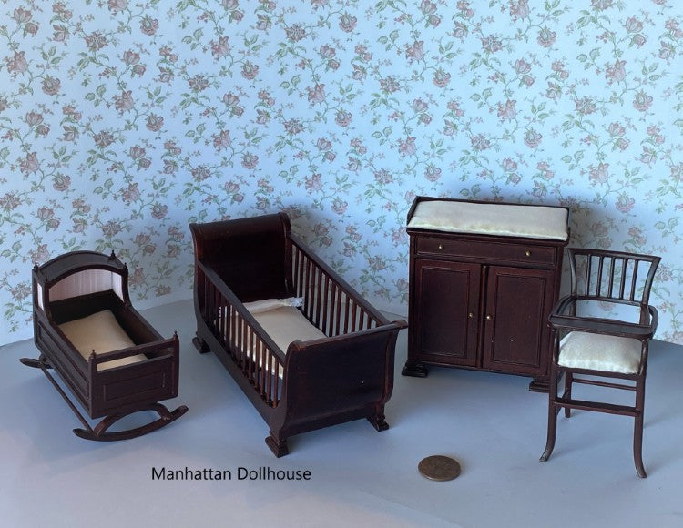 Bespaq Baby Bliss 4 PC Nursery Set - Mahogany