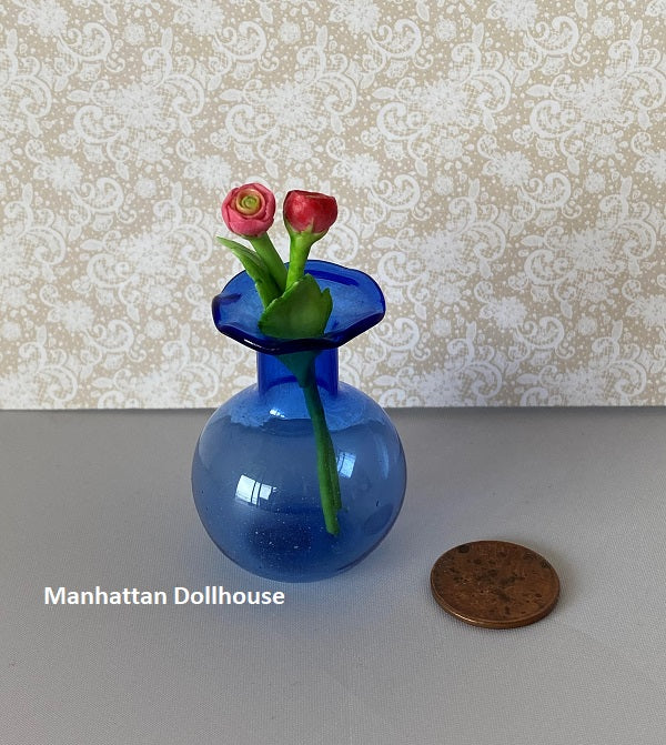 Miniature Blue Flower Vase