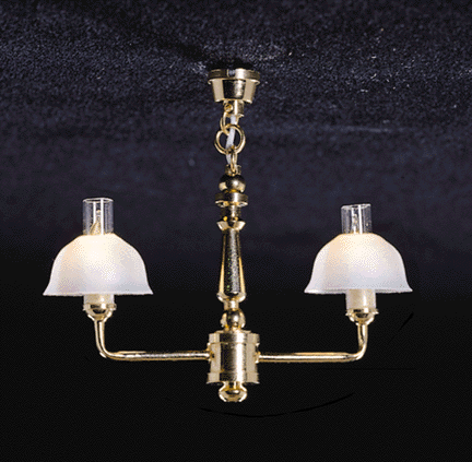 2 Up-Arm Bell Shade Chandelier