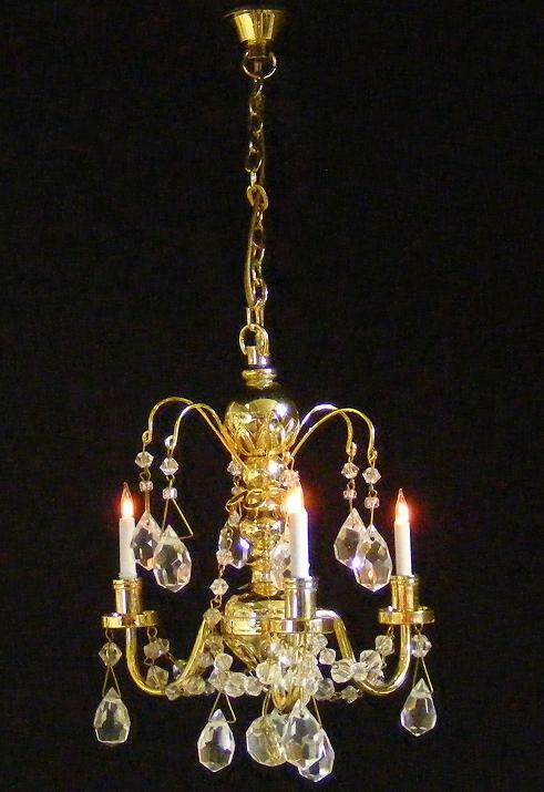 Renaissance 3 Up-Arm Crystal Chandelier