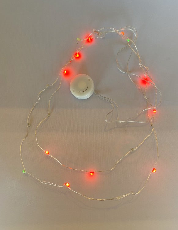 Dollhouse Colored Christmas Lights-Battery Operated X25