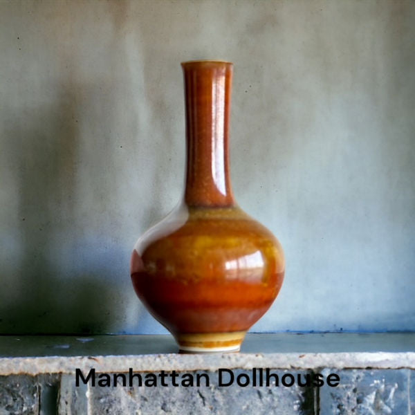 Miniature Coral Copper Vase