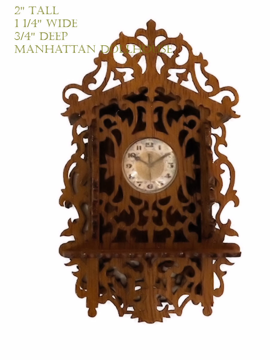Miniature Wooden Wall Clock