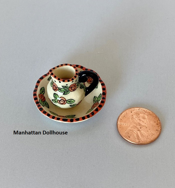 Miniature Floral Jug