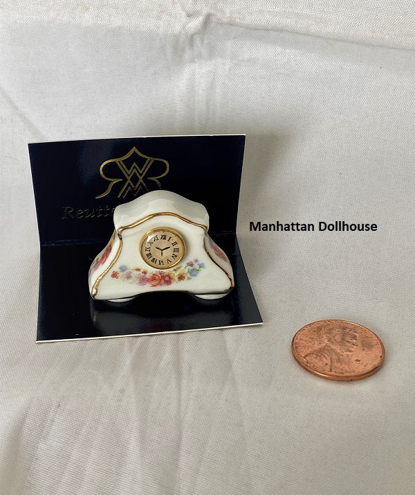 Porcelain Floral Mantle Clock