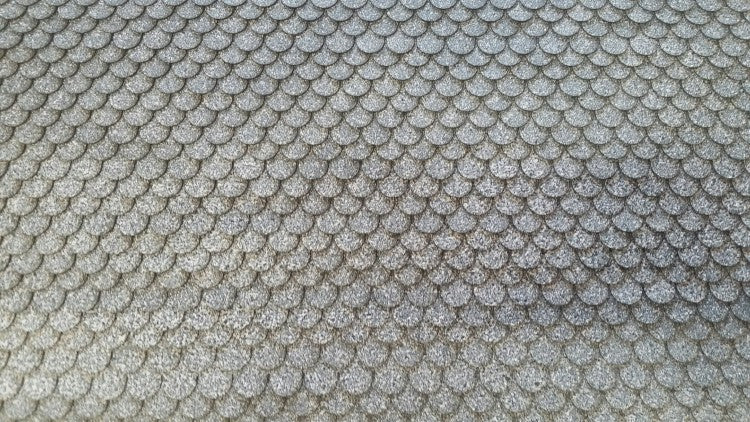 Frosted White Fishscale Dollhouse Shingles