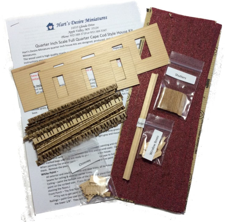 Full Cape Code House Kit Quarter Scale