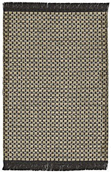 Natural Collection Dollhouse Rug - Grey & Black