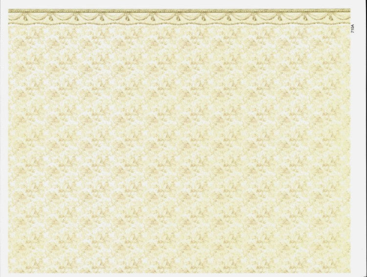 Toile Half Inch Dollhouse Wallpaper