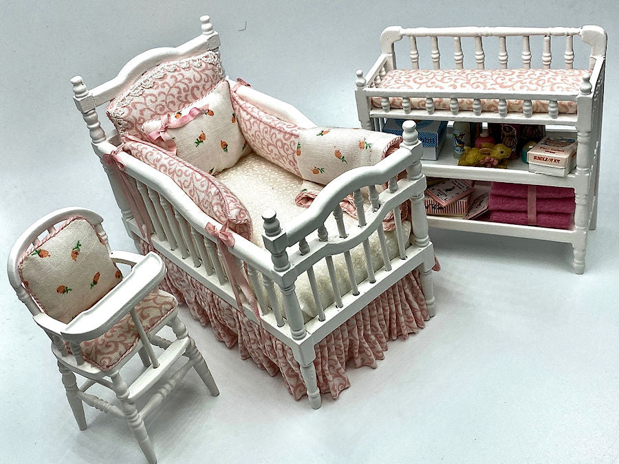 Lorraine Scdueri Miniature Dollhouse 3 pc. Nursery