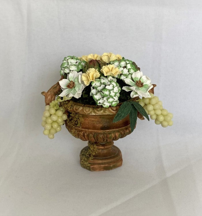 Flower Arrangement in Brown Grecian Planter