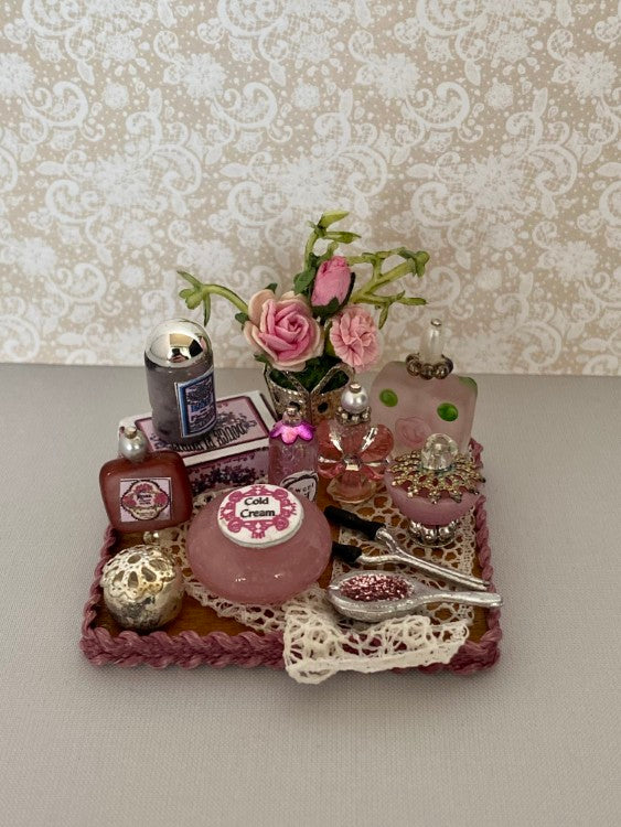 Miniature Ladies Toiletry Display - Pink