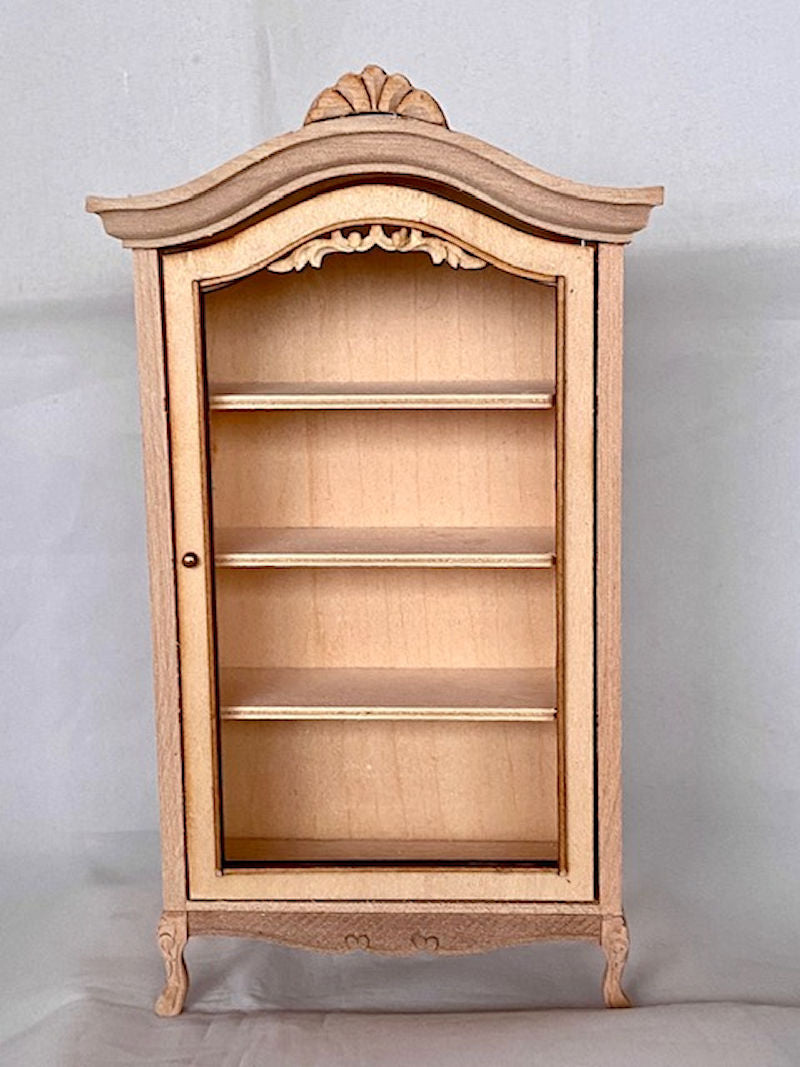 Wood China Cabinet with Plastic Insert