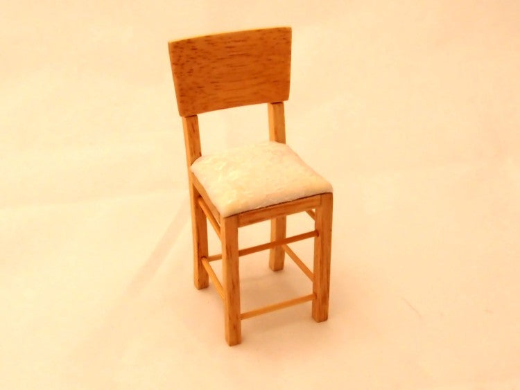 Miniature Chair in  Oak and Cream Seat