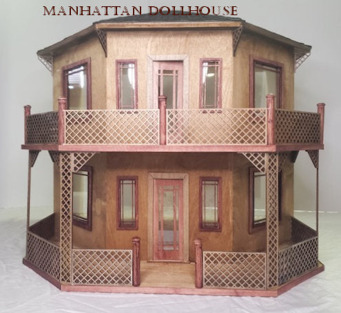 Painted and Shingled Octagon Dollhouse