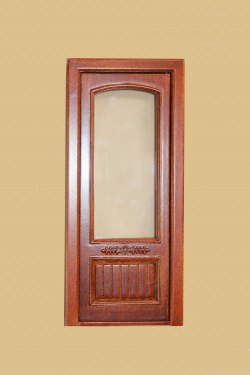 Provincial Single Door with Glass - New Walnut