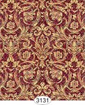 Red and Gold Damask Wallpaper 1:12