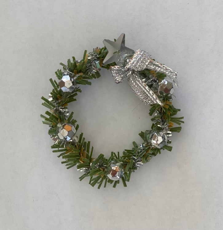Holiday Wreath with Silver Design