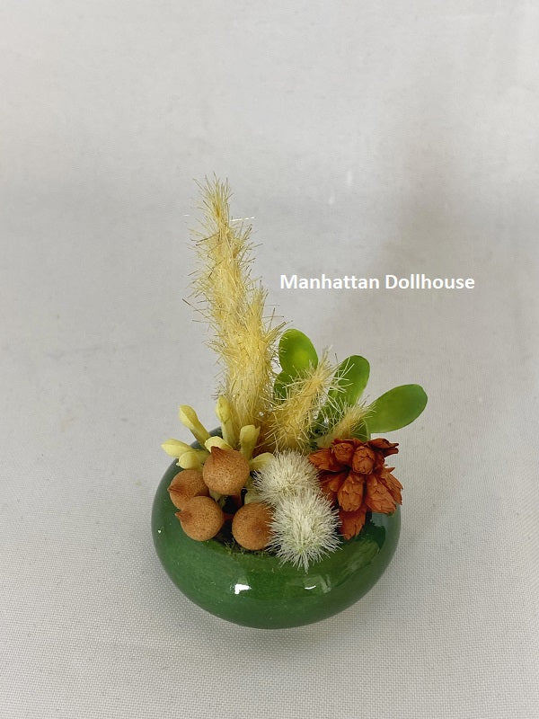 Miniature Succulent in Green Pot