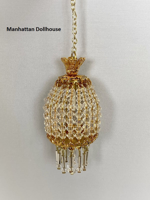 Miniature Tapered Crystal Chandelier - Electric