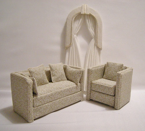 Contemporary  Dollhouse Living Room Set
