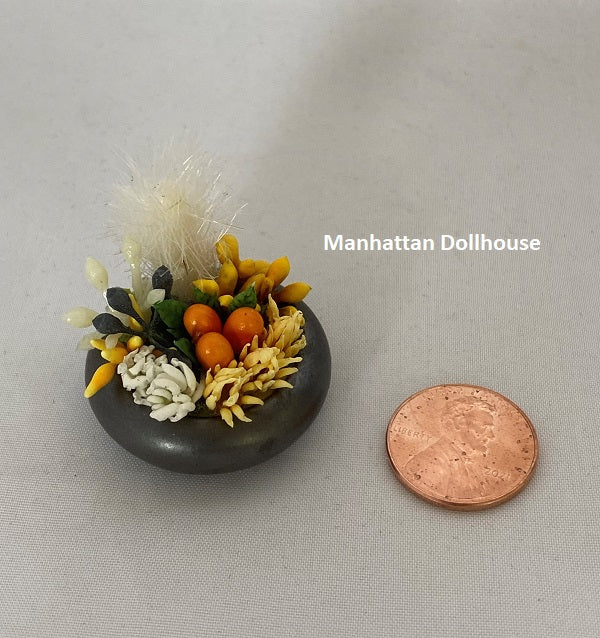 Miniature Succulent with Yellow Accents