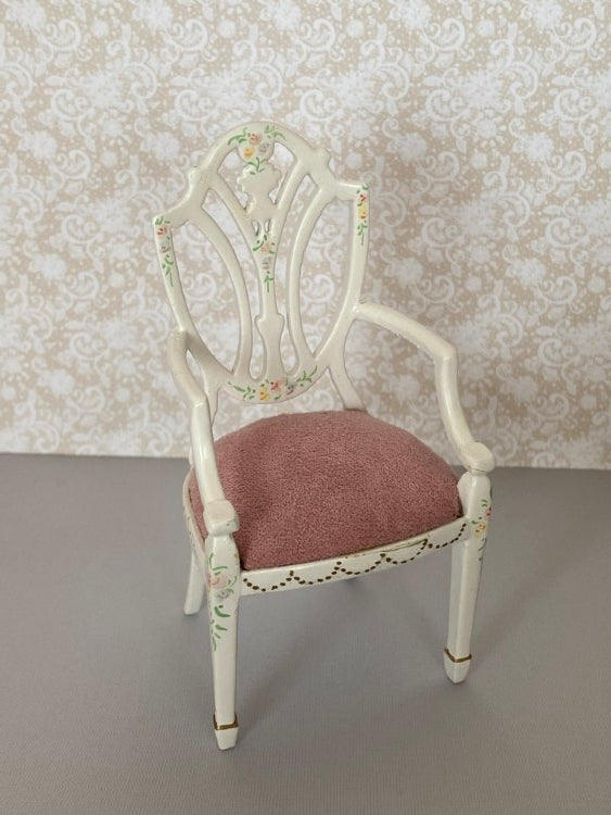 Miniature White Dollhouse Chair