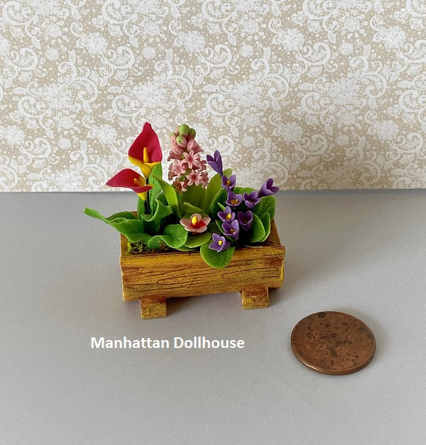 Miniature Wooden Log Planter