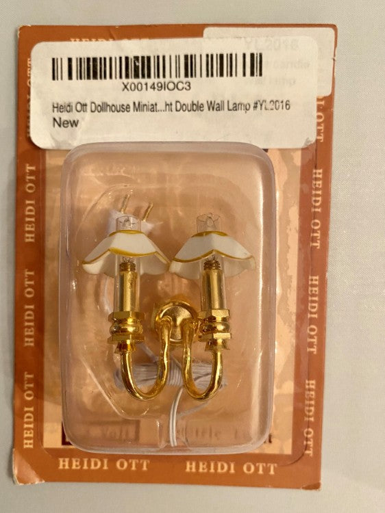 Double Wall Lamp - Gold & White