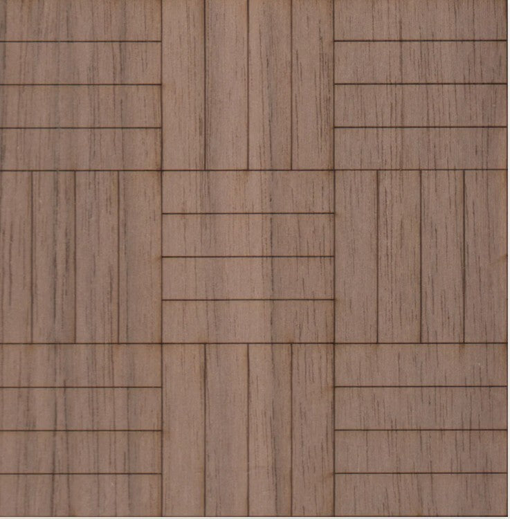 Black Walnut Parquet Dollhouse Floors