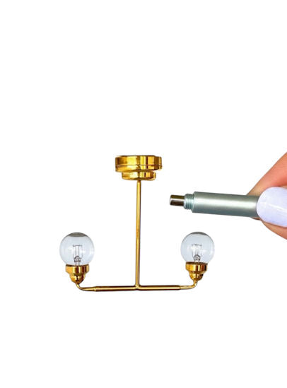 Touchless Battery Park Lamp with Wand   C46 Brass