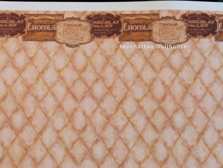 French Chocolate Dollhouse Wallpaper 4 600b