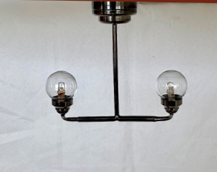 Touchless Battery Park Ceiling Lamp with Wand C46 BLK Round