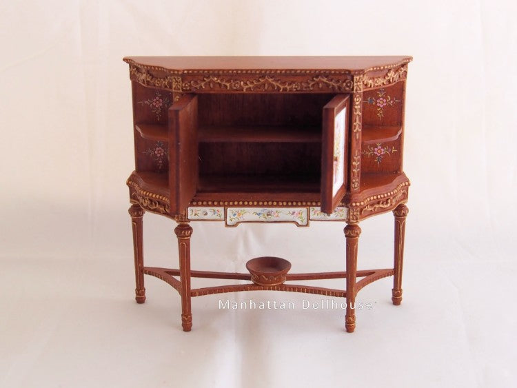 Hand-Painted Miniature Cabinet