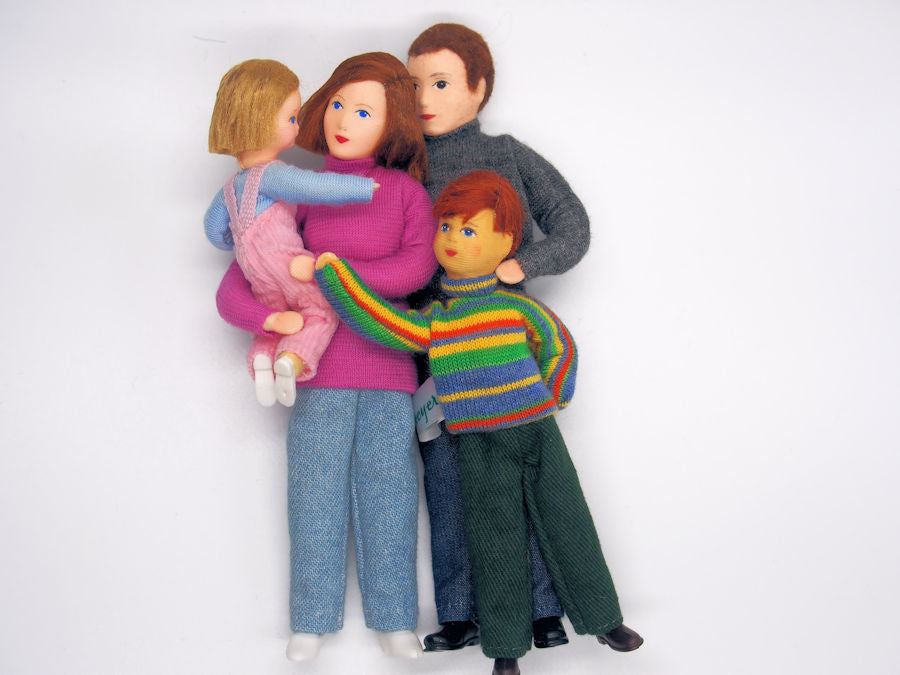 Dollhouse Family 3-Mother, Father, (Blonde)  and Son