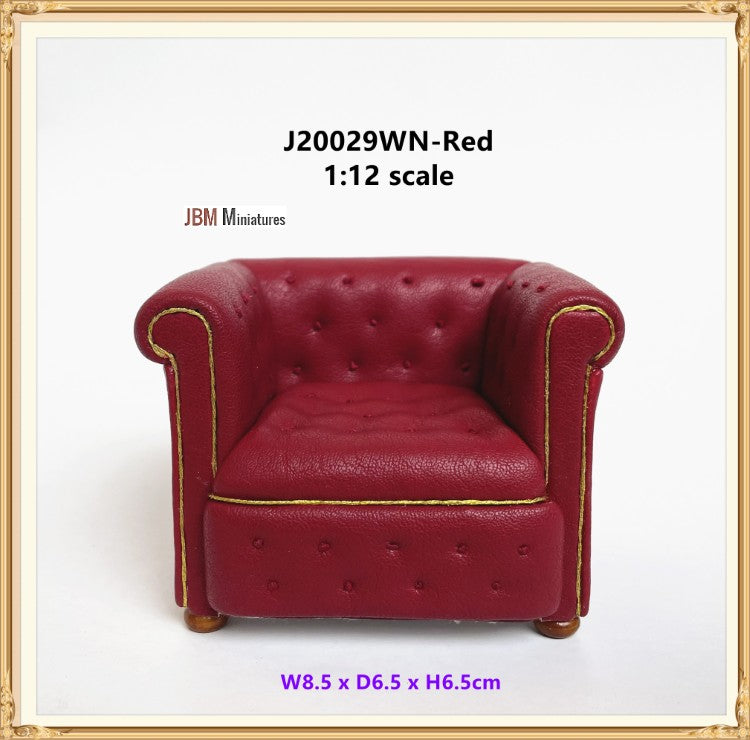 Contemporary Chesterfield ARM Chair mid 1800s Red