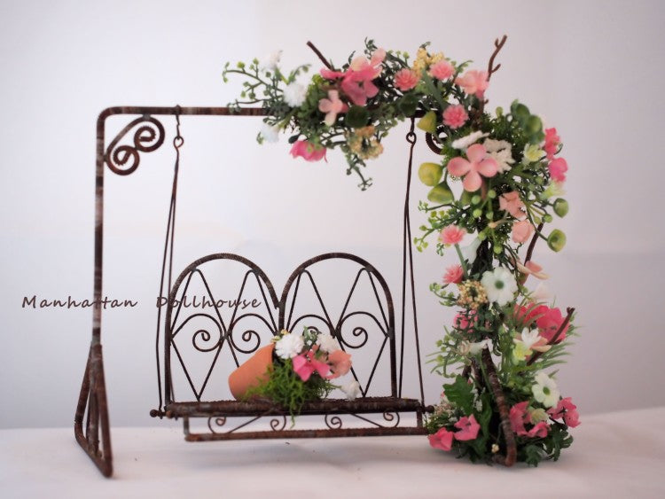 Miniature Flowered Garden Swing