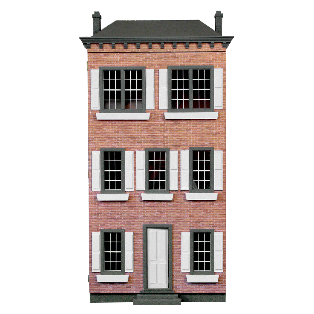 Front Opening Townhouse Dollhouse Kit Smooth MDF