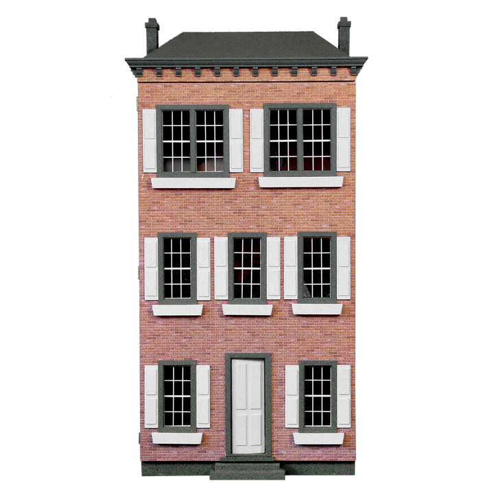Front Opening Townhouse Dollhouse Kit Smooth MDF