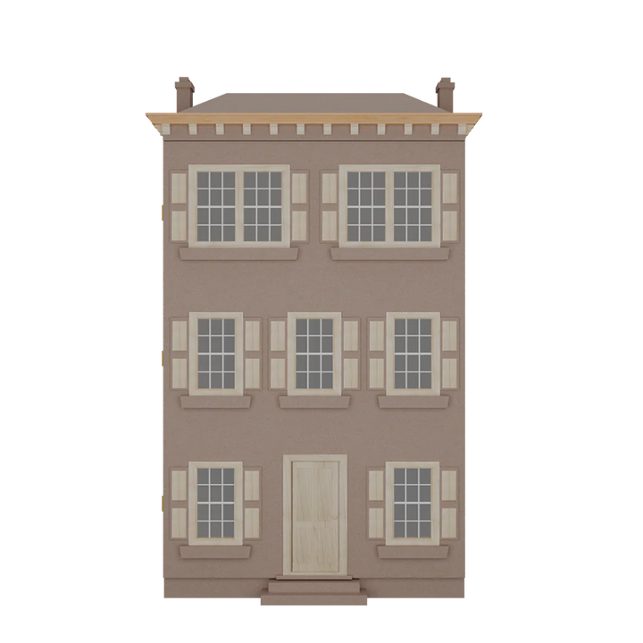 Front Opening Townhouse Dollhouse Kit Smooth MDF