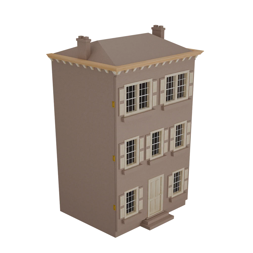 Front Opening Townhouse Dollhouse Kit Smooth MDF