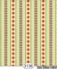 Hannah Stripe Green Dollhouse Wallpaper